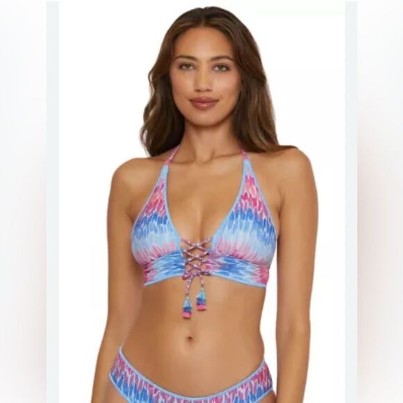 NWT 156.00 36D,Large -Medium Suit
Joshua Tree Lace Up Swim Top+ Hipster Bottom - Picture 1 of 7
